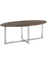 Table ovale moderne bois et acier