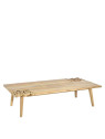 Table basse bois sculpté moderne