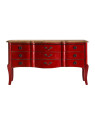Commode baroque rouge Vical home 