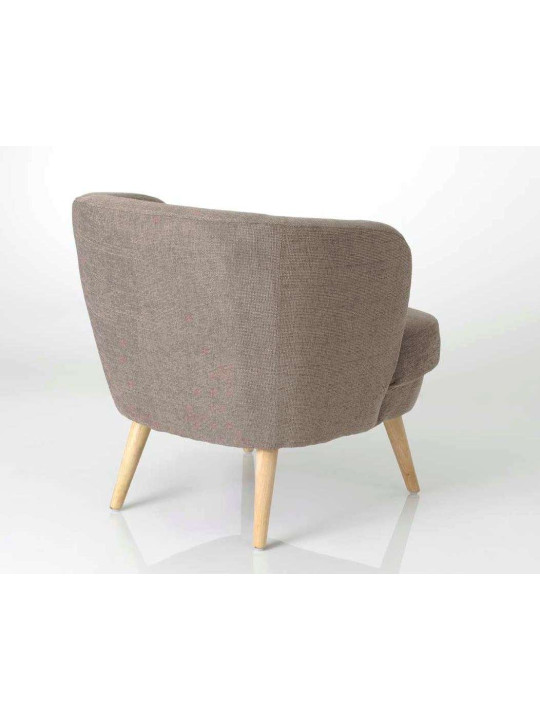 Fauteuil chauffeuse taupe moderne