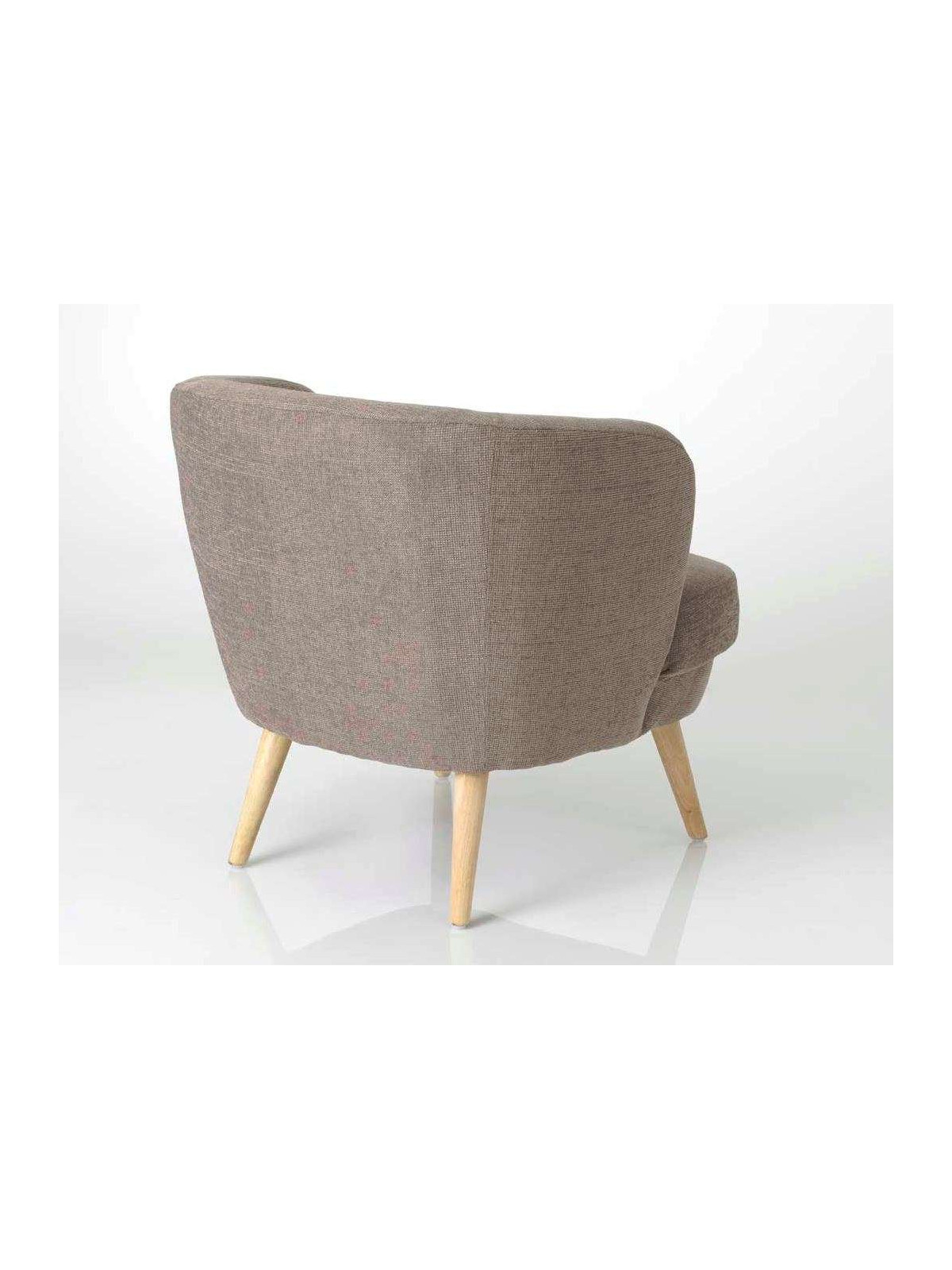 Fauteuil chauffeuse taupe moderne