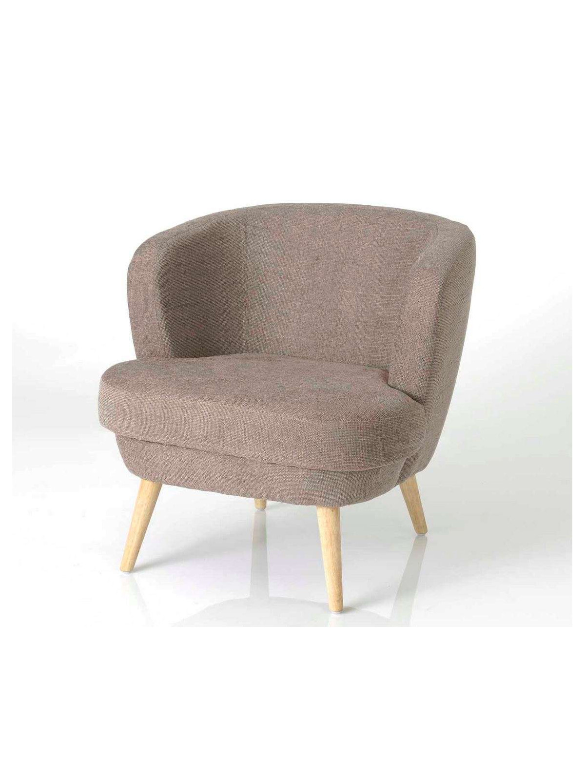 Fauteuil chauffeuse taupe moderne