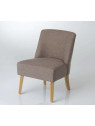 Fauteuil bas taupe chiné