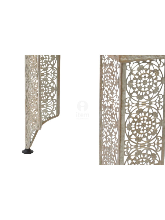 Table basse marocaine en fer sculpté et miroir