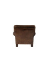 Fauteuil vintage cuir marron Jolipa