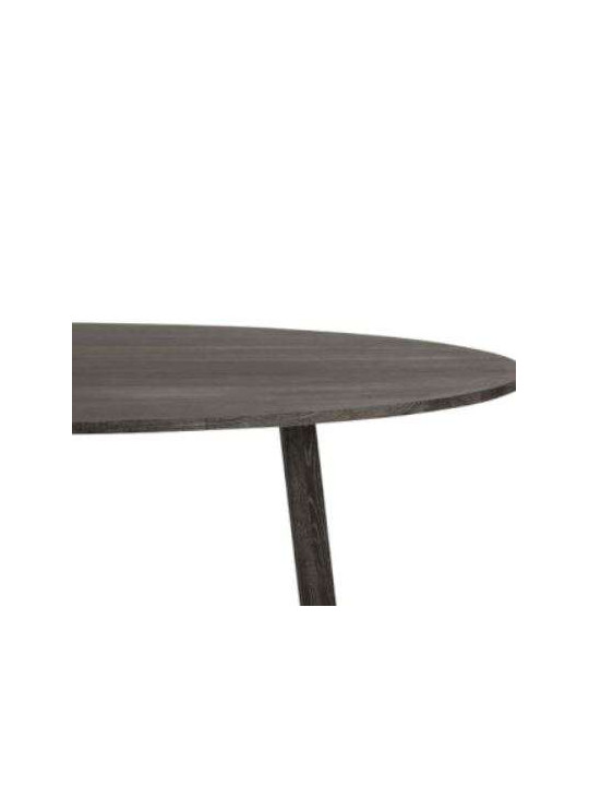 Table ovale moderne bois brun foncé