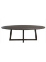 Table ovale moderne bois brun foncé