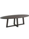 Table ovale moderne bois brun foncé