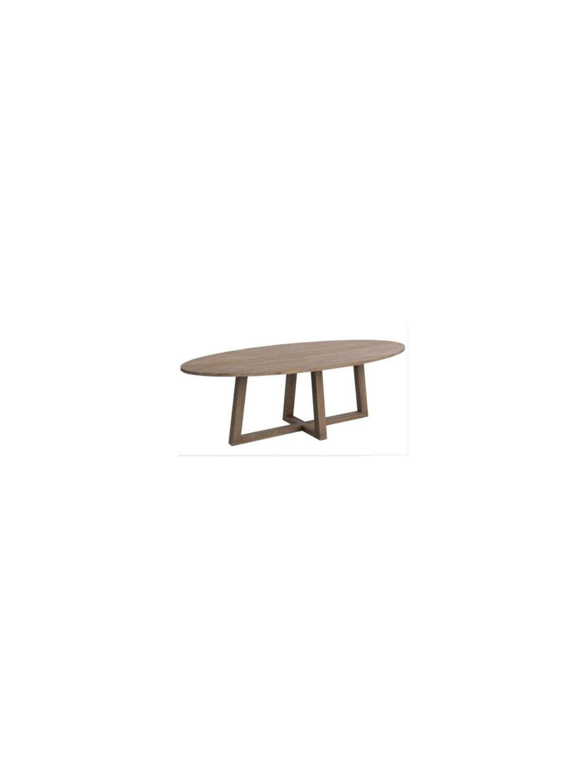 Table ovale contemporaine bois clair 280 cm