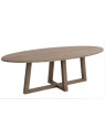 Table ovale contemporaine bois clair 280 cm