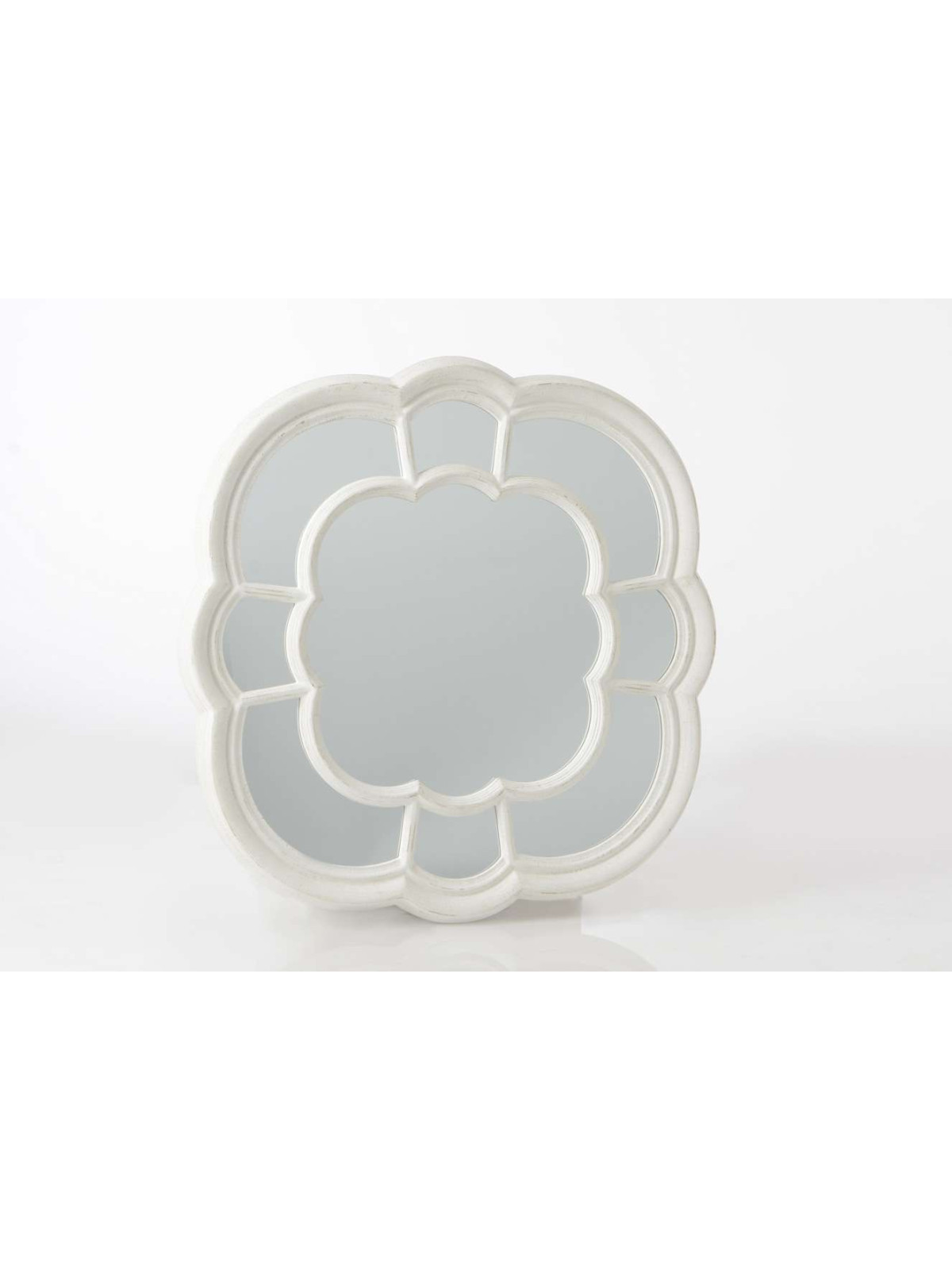 Grand miroir fleur blanche