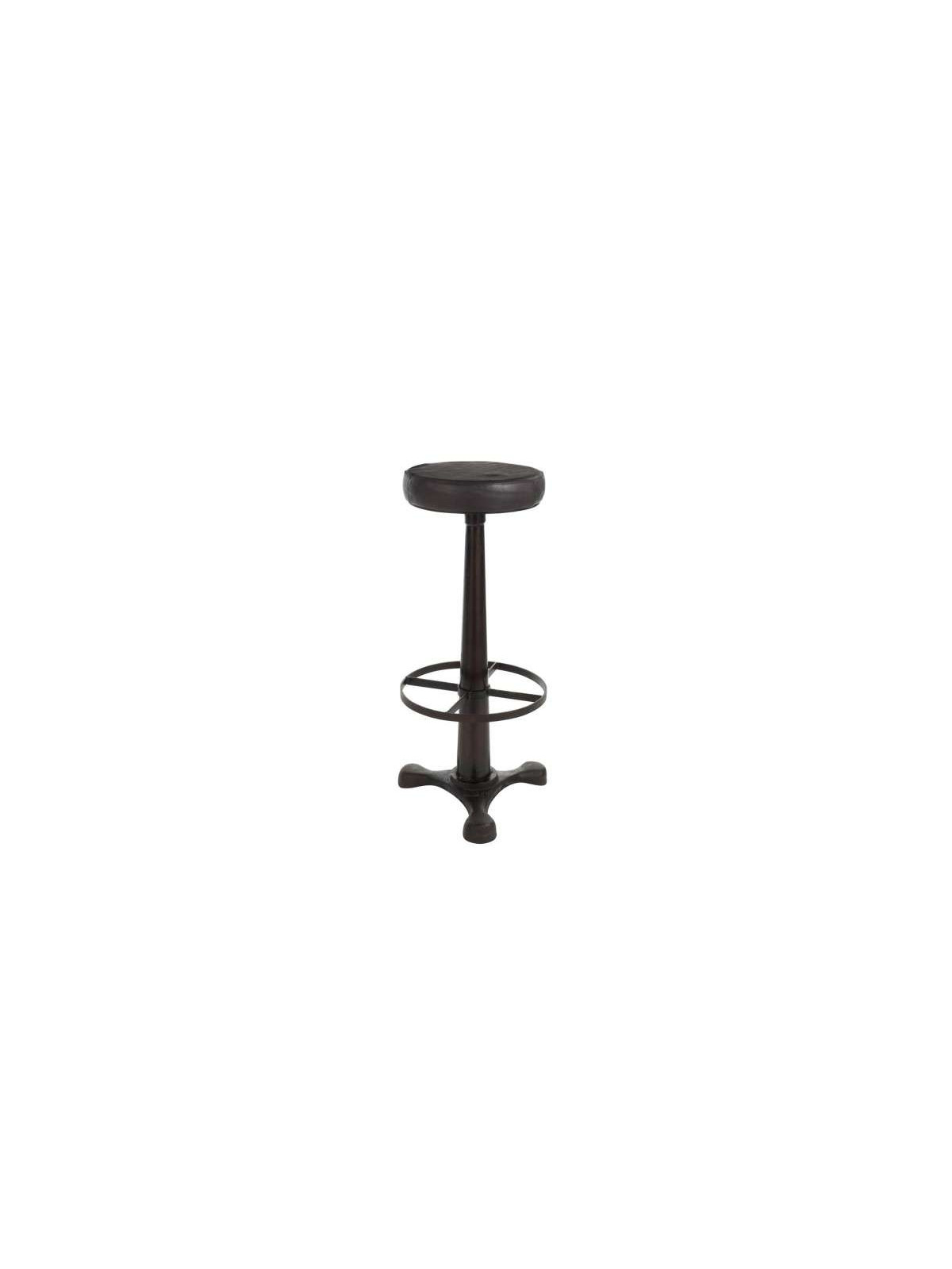 Tabouret de bar industriel reglable noir