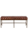 Grand banc vintage cuir marron Jolipa