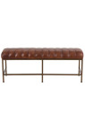 Grand banc vintage cuir marron Jolipa