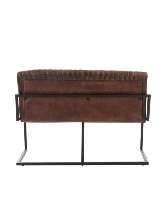 Banquette avec dossier vintage cuir marron Jolipa