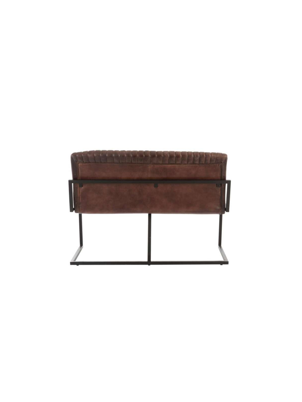 Banquette avec dossier vintage cuir marron Jolipa