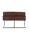 Banquette avec dossier vintage cuir marron Jolipa