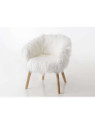 Fauteuil fourrure blanc Amadeus