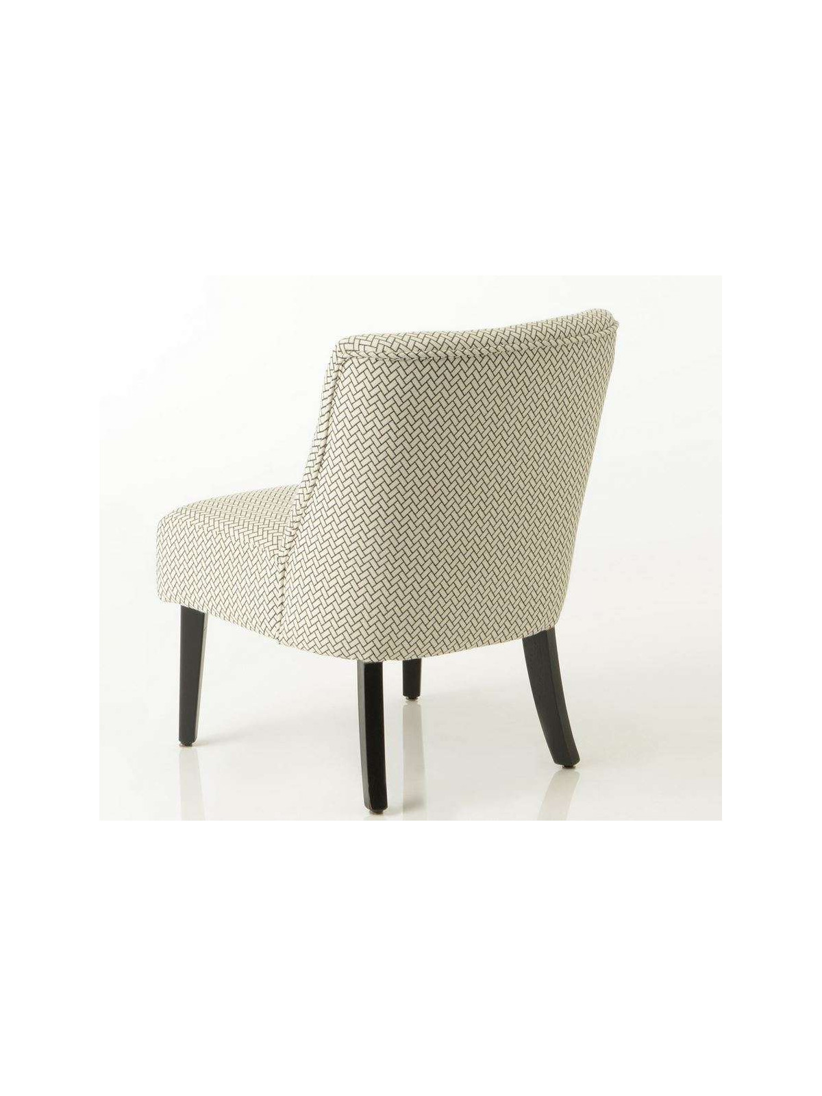 Fauteuil bas motifs noir et blanc Lou Amadeus