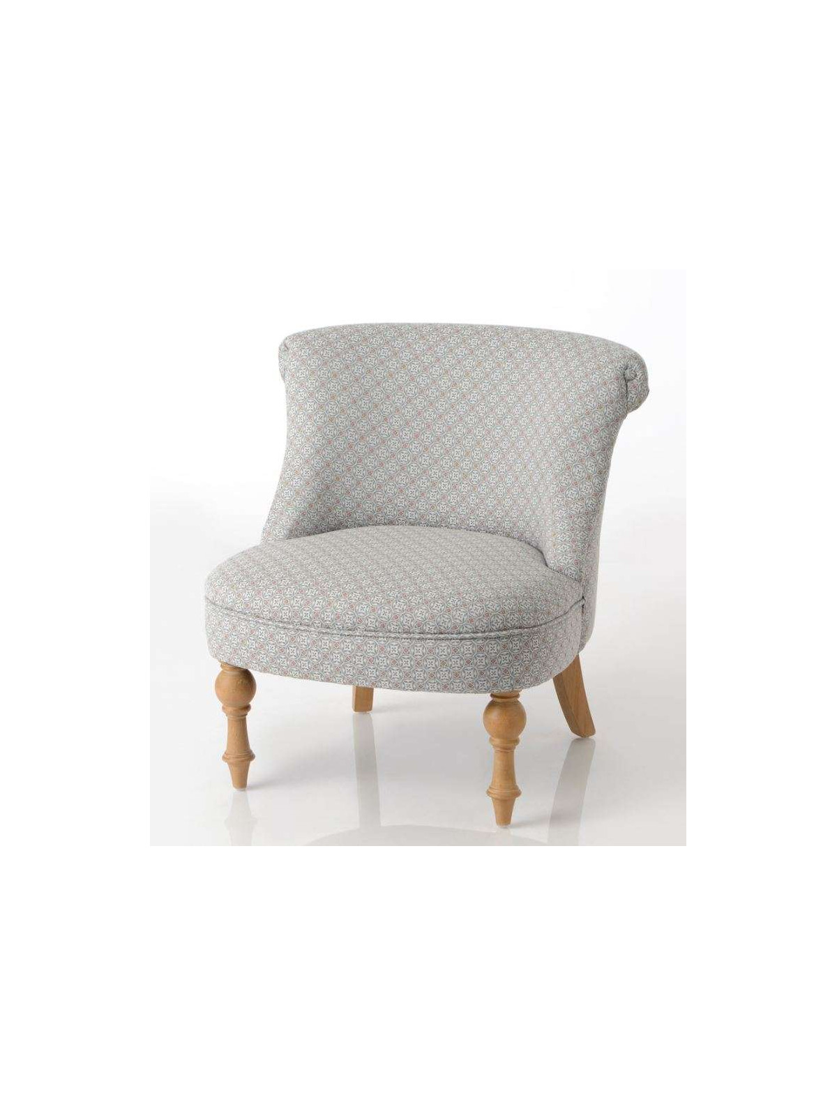 Fauteuil crapaud gris perle