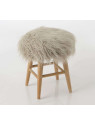 Tabouret fourrure beige Amadeus