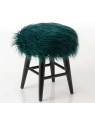 Tabouret fourrure bleu canard Amadeus