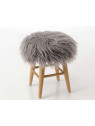 Tabouret fourrure gris Amadeus