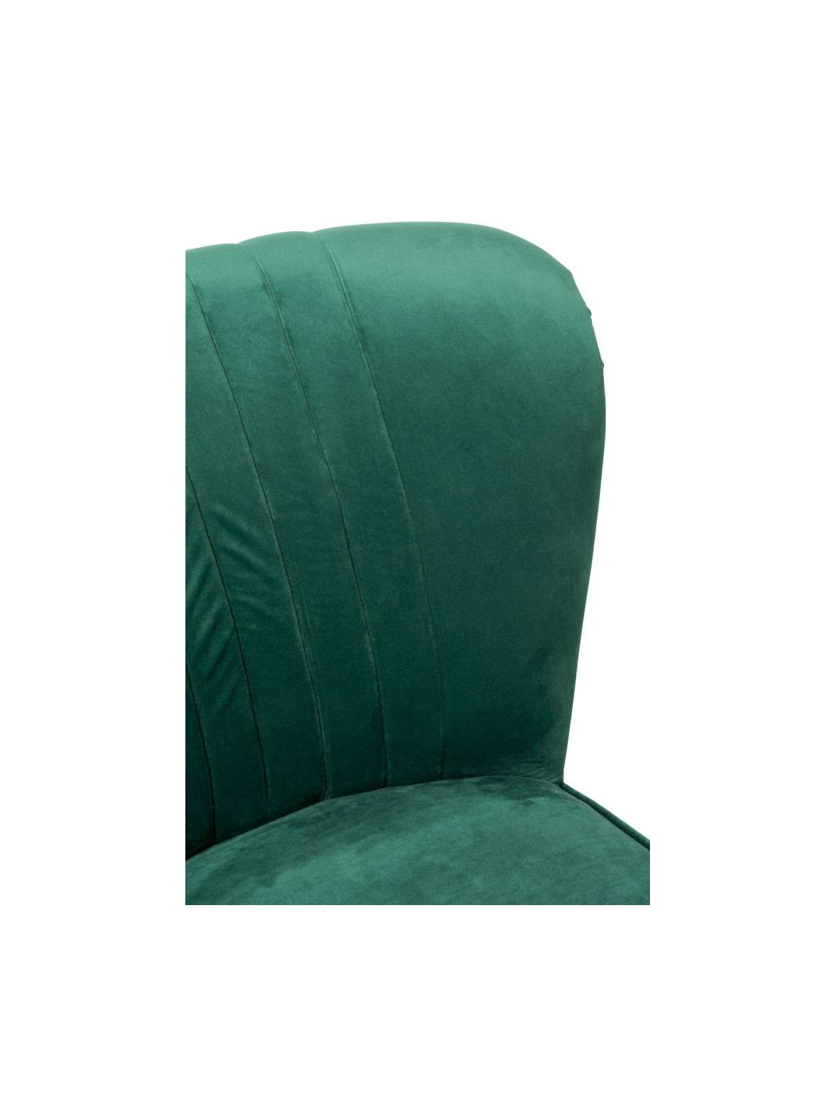 Chauffeuse vert sapin en velours retro