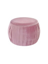 Pouf rond rose chic en velours