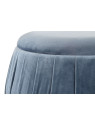 Pouf rond bleu chic en velours