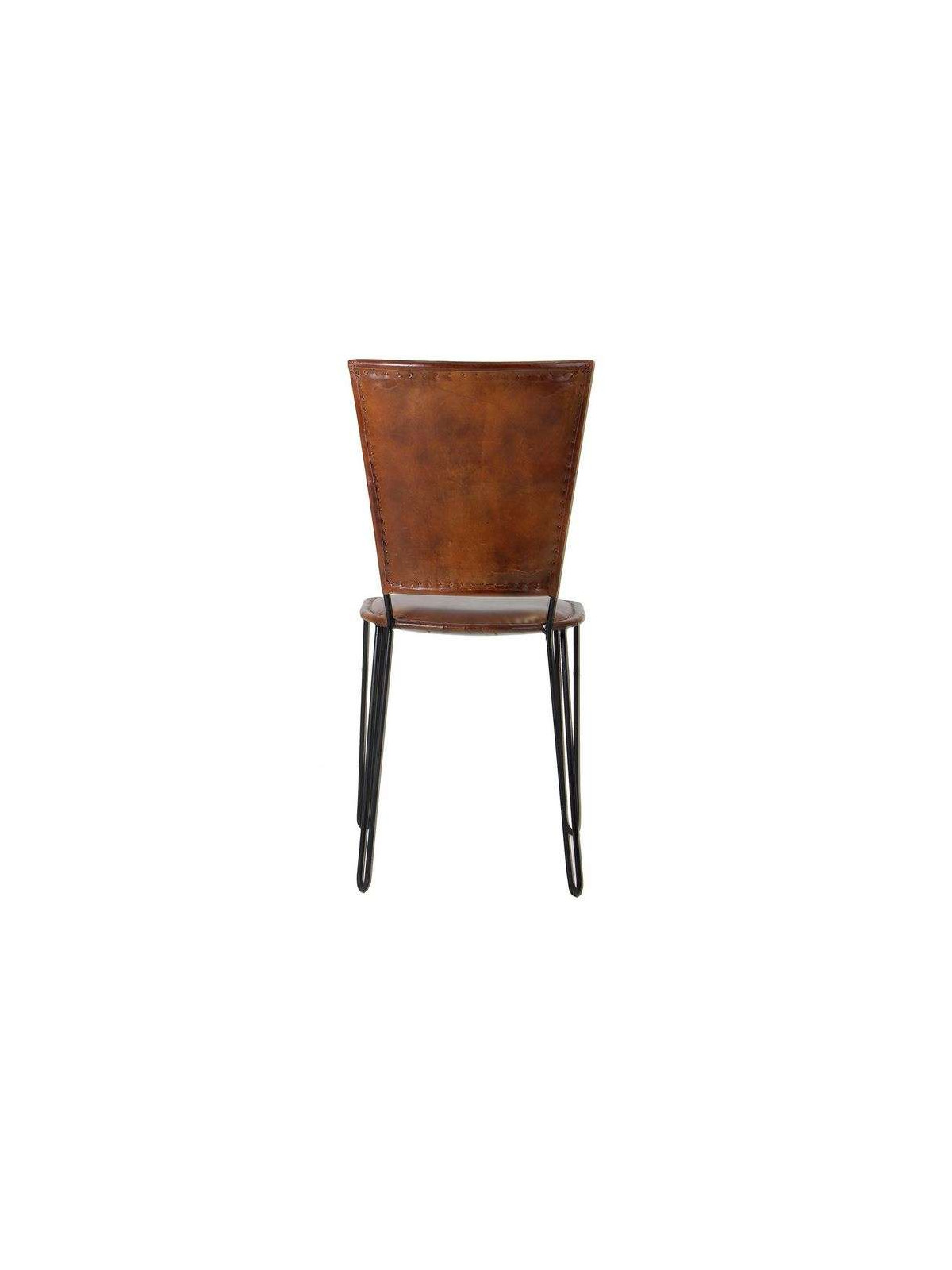 Fauteuil vintage simili cuir marron