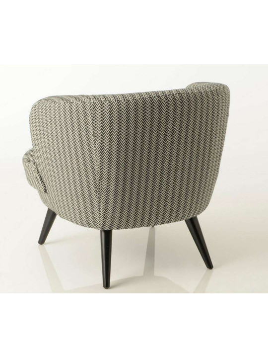 Fauteuil chevron noir et blanc Denver