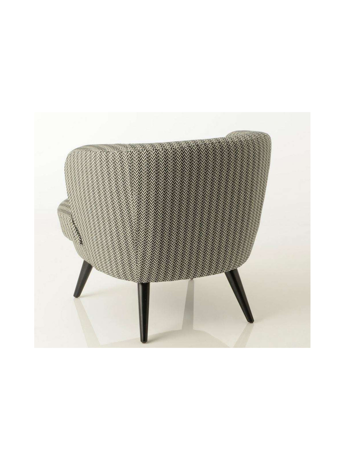 Fauteuil chevron noir et blanc Denver