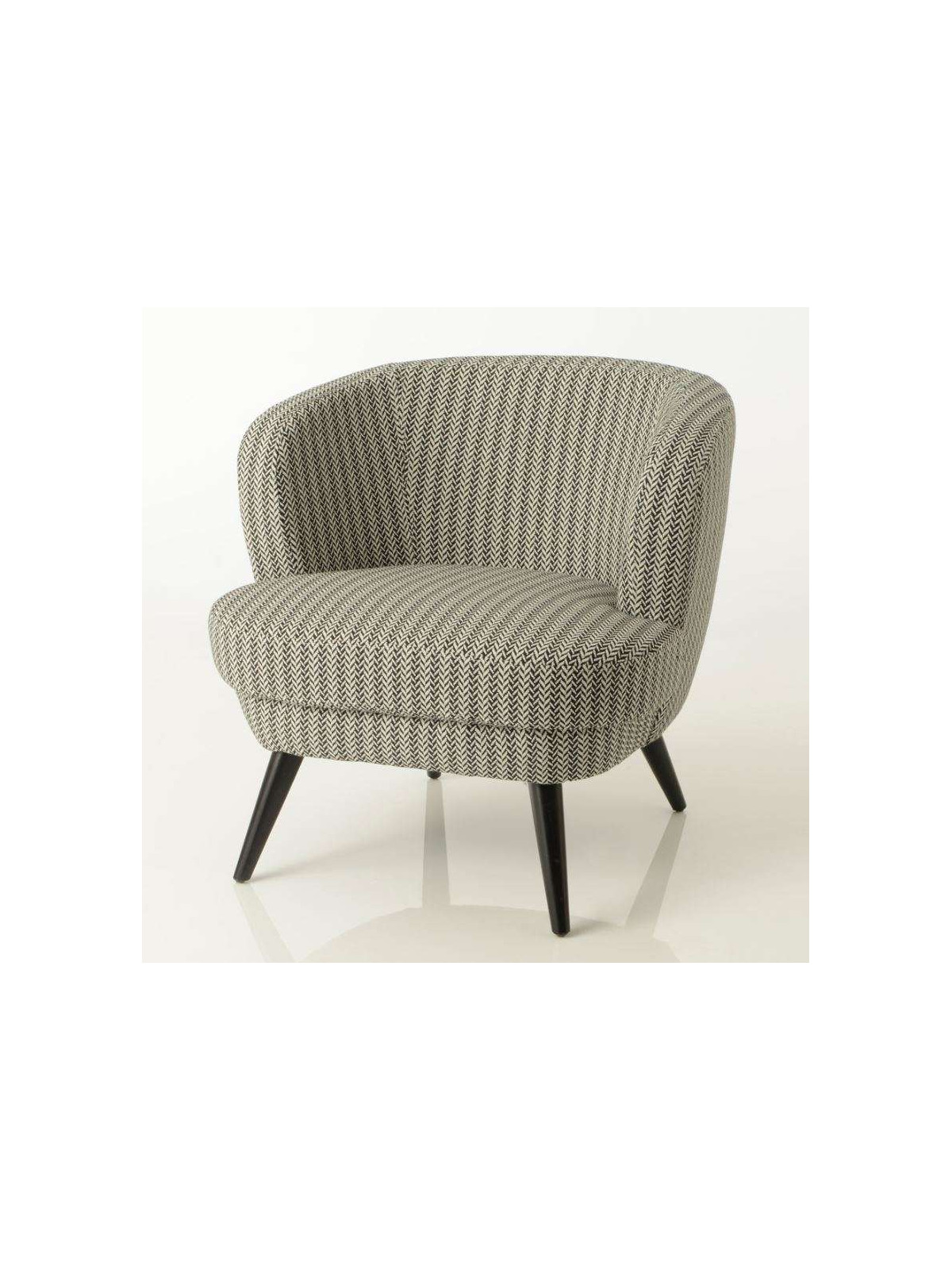 Fauteuil chevron noir et blanc Denver