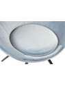 Fauteuil bleu demi lune 