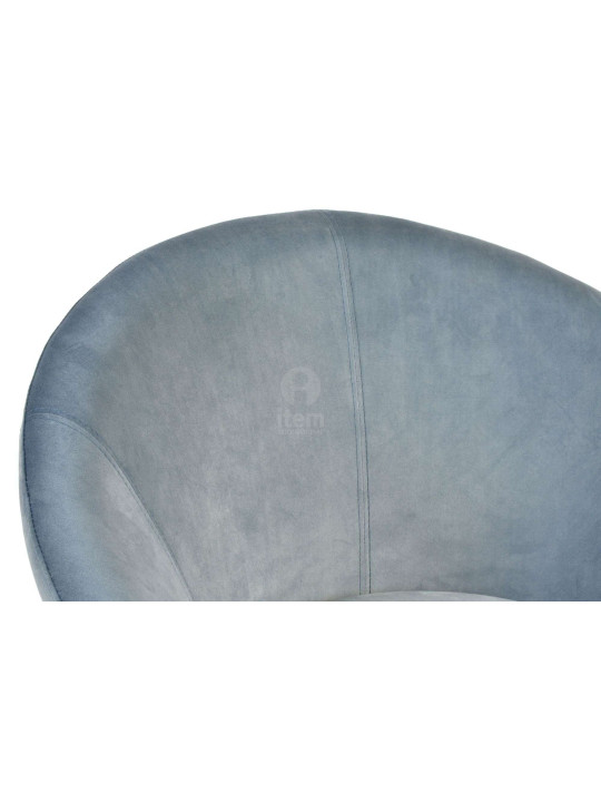 Fauteuil bleu demi lune 