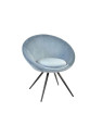 Fauteuil bleu demi lune 