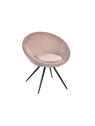 Fauteuil rose demi lune 