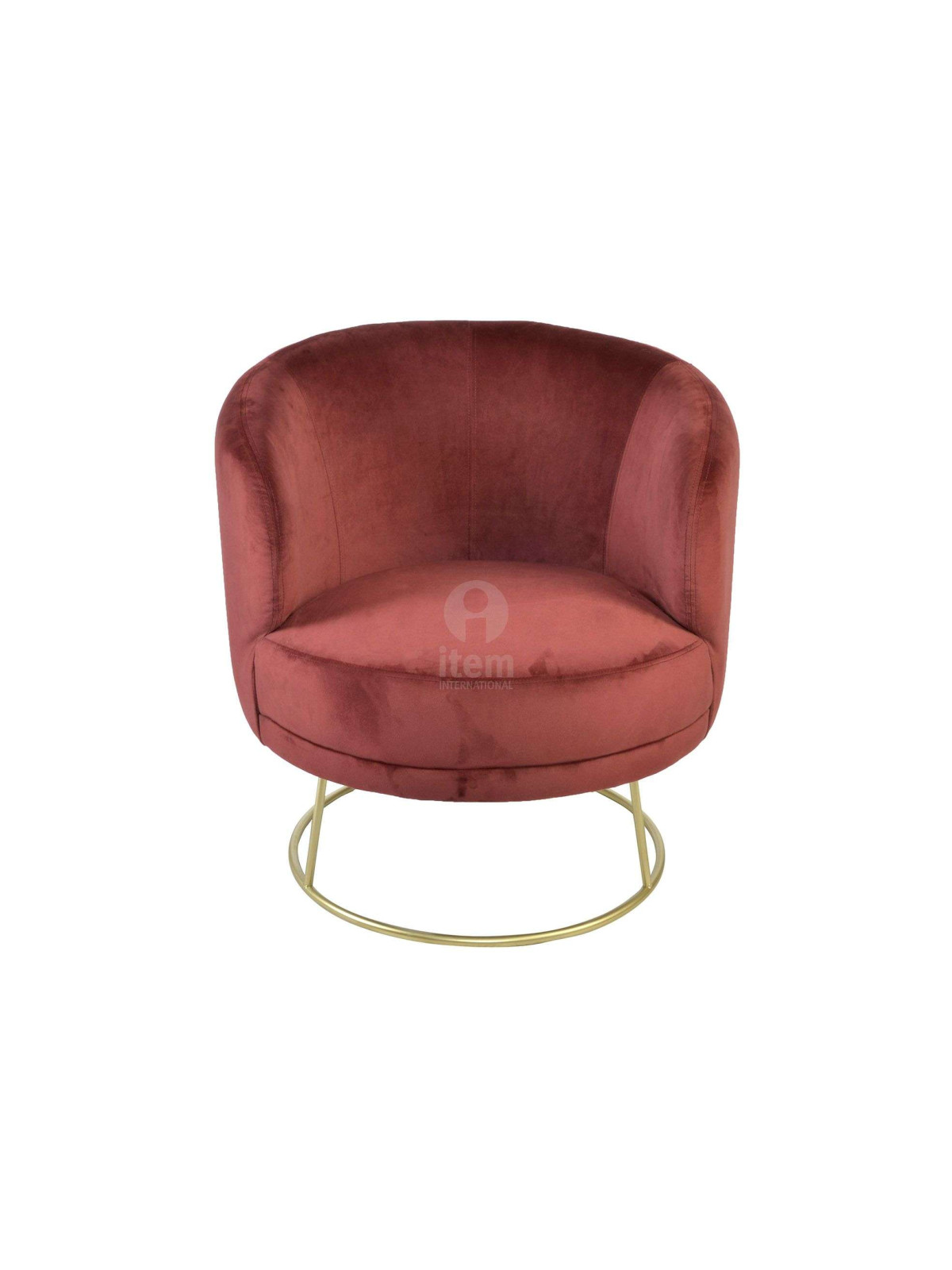 Fauteuil rouge velours contemporain