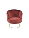 Fauteuil rouge velours contemporain