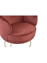 Fauteuil rouge velours contemporain