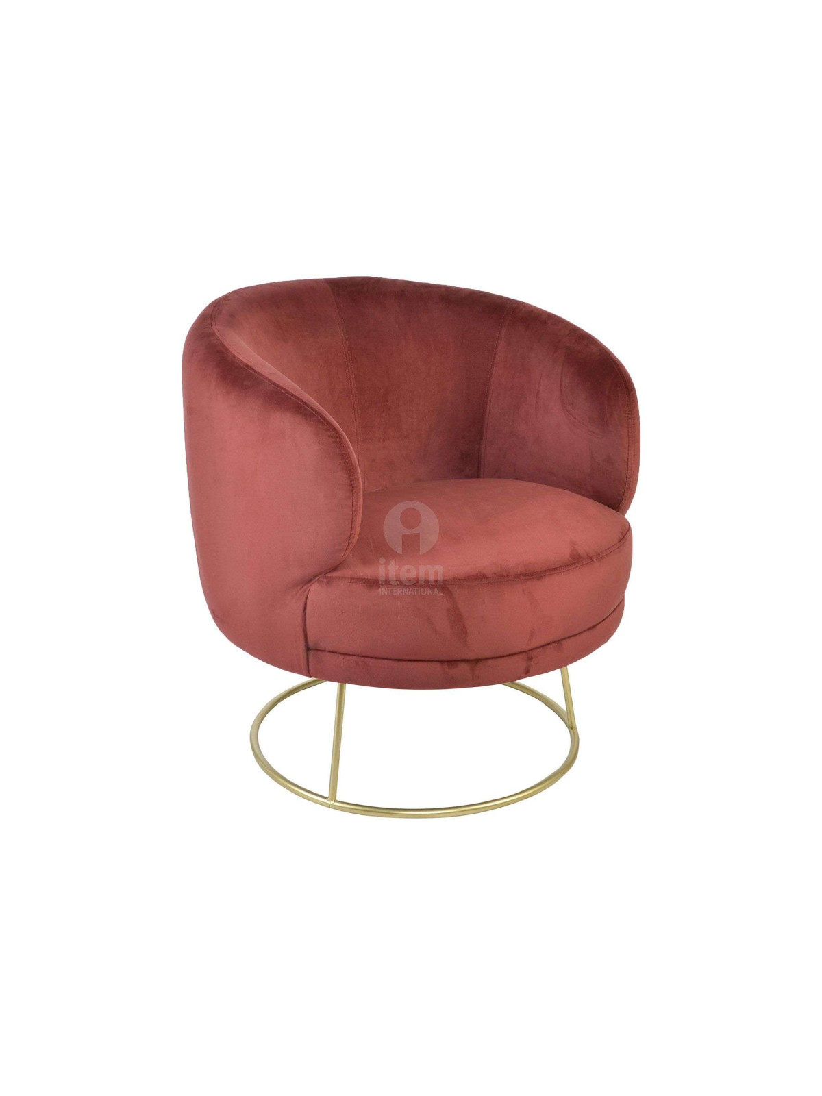 Fauteuil rouge velours contemporain