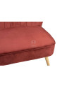 Banquette 2 places rouge velours contemporain