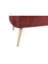 Banquette 2 places rouge velours contemporain