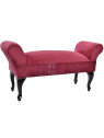 Banquette rouge avec accoudoirs ouverts