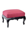 Pouf repose pieds rouge baroque