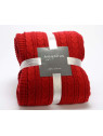 Plaid rouge tricot 170*130 cm