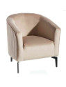 Fauteuil beige arrondi chic