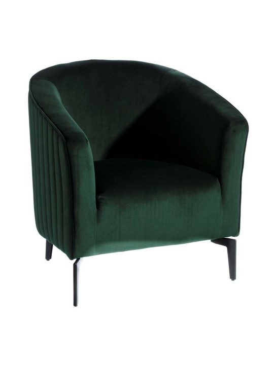 Fauteuil vert foncé arrondi chic