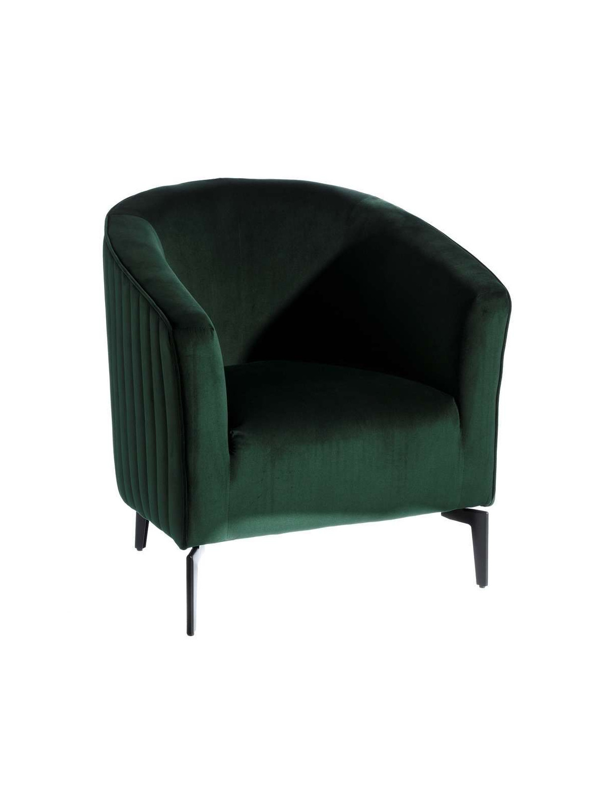 Fauteuil vert foncé arrondi chic